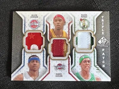 2009-10 UD SP Game Used Rajon Rondo Allen Iverson All-Star Game Triple Patch /60 • $100