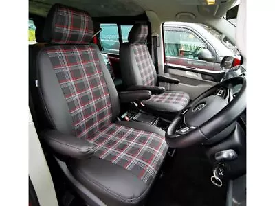 Vw T5 T6 Transporter Van Seat Cover GTi Style Red Plaid 1+1 T5.1 T6.1 • $114.50