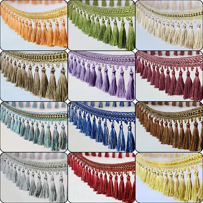 Curtain Sewing Tassel Fringe Trim Braided Lace Trimming Home Funiture Decor 1M • £9.24