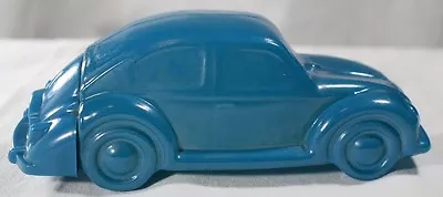 Vintage Avon Volkswagen Beetle After Shave Decanter Blue 1/2 Full             28 • $6.23