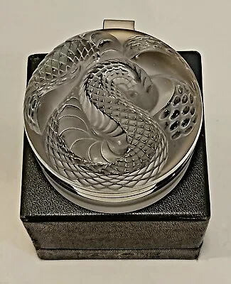 Lalique Crystal Marie-Claude Serpent Dresser Box With Original Box And Info Tag • $487