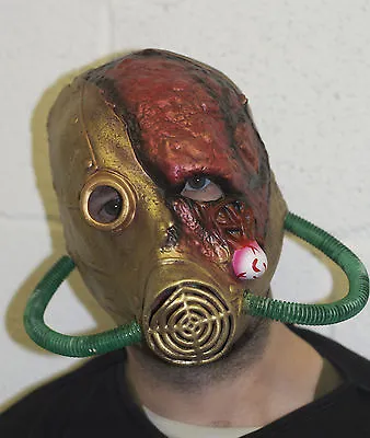 Halloween Toxic Zombie Latex Gas Mask Fancy Dress Radiation Bio Hazard Outbreak • £9.99