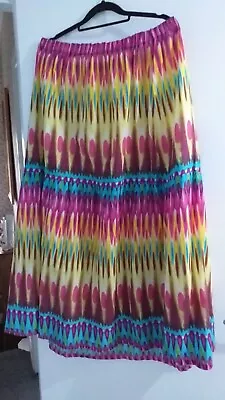 Hippie/boho Rainbow Maxi Skirt. Size 18/20 • £1.50