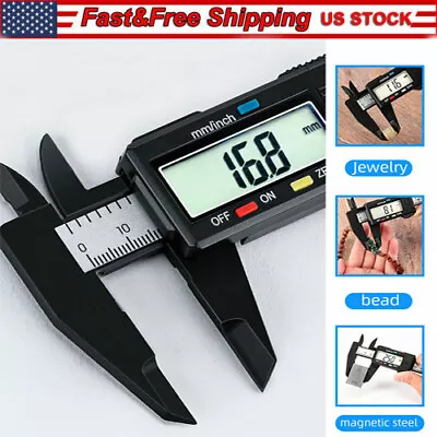 Digital Caliper 6  150mm Micrometer LCD Gauge Vernier Electronic Measuring Ruler • $7.18