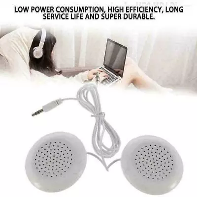 3.5mm AUX Pillow Mini Speaker Audio For MP3 MP4 CD Gifts White Player • £3.48