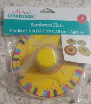 Mini Sombrero Hats 5  X 1.5  (Pack Of 4) • $2.99