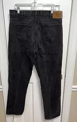 Vintage Draggin Kevlar Lined Biker Motorcycle Jeans Black Size 36 X 34 USA Made • $59.99