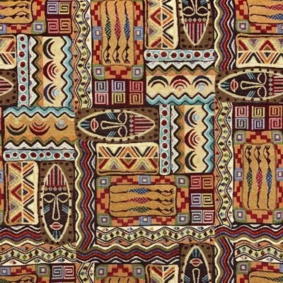 £1.50 • Buy Tapestry Fabric Kenya Art Upholstery Furnishings Curtains 140cm Wide