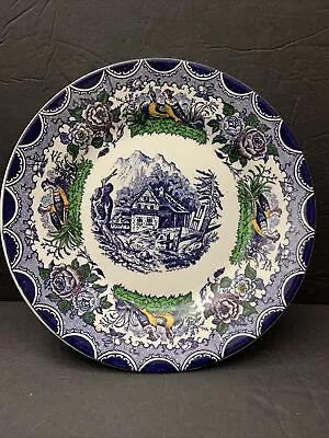 Portieux Vallerysthal PV France Blue Quail Birds Salad Plate 8 1/8” RARE • $26