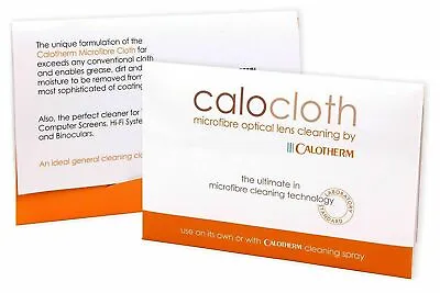 2 X Calocloth Microfibre Optical Lens Cleaning Cloth By Calotherm Microfiber  • £6.55