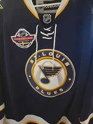 $120 • Buy St Louis Blues Alternate Jersey W/Sweden Patch Size XL