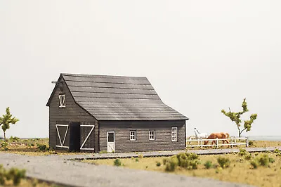 Z Scale Laser Cut Horse/Livestock Barn Building KIT • $22.95