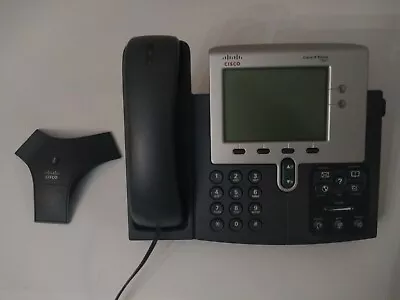 Cisco 7941- 2-Line IP VoIP Phone  With Cisco External Microphone C 220140140001 • $29.95