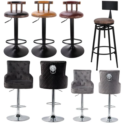 £35.92 • Buy Kitchen Swivel Breakfast Bar Stools Gas Lift Pub Dining Bar Chairs Multi Colored