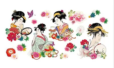 Wall Stickers Japanese Bijinga (Beauty Women) 4PS New Wall Decorations • £14.72