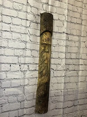 £35 • Buy Forest Man Of The Woods 80cm Hand Carved Wizard Tree Trunk Wood Fairtrade