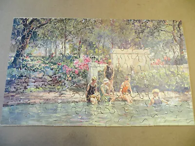  Summer Afternoon  Vintage Wooden Jigsaw Puzzle Complete • $35