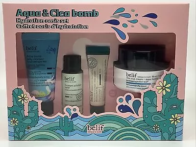 Belif Aqua & Cica Bomb Hydration Oasis 4 Piece Cleanser Moisturizer Set • $20