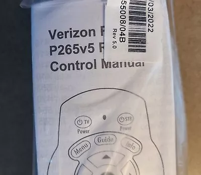 !!! Verizon FIOS P265v5 OEM Original Remote Control - NEW  !!! • $14.99