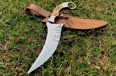 12”Custom  D2 Hunting Knife Karambit Hunting Camping Survival With Tinted Art • $199.90