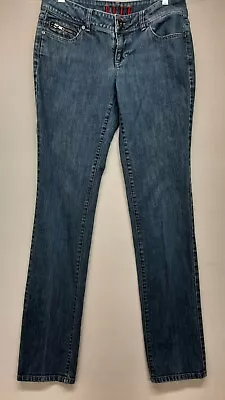 Elle Womens Size 8L Mid Rise Denim Jeans Dark Wash  • $17.99