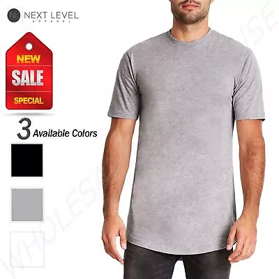 NEW Next Level Men's 100% Cotton Long Body Crewneck T-Shirt M-3602 • $8.92