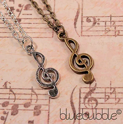 Funky Vintage Music Necklace Cute Charm Pendant Boho Kitsch Festival Pop Band Uk • £4.50