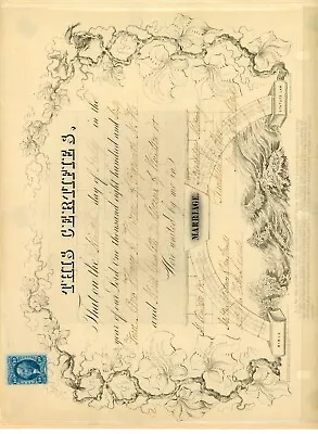 R36c Inland Exchange Stamp Early Use On Certificate Of Marriage • $5