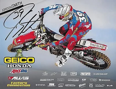 Jordon Smith Supercross Motocross Signed Autographed Honda 9x12 Photo Card • $64.99