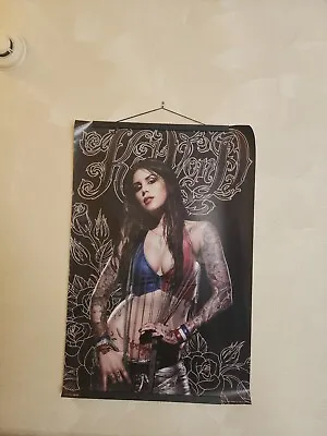 KAT VON D POSTER Sexy Shot - Tattoo RARE HOT 24X36  • £11.58