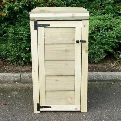 Wooden Log Store Narrow With Doors 90 X 46 X 54cm Compact Outdoor Storage • £125.99