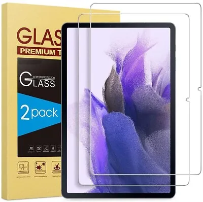 (2 Pack) For Samsung Galaxy Tab S7 FE Tempered Glass Screen Protector Tablet • £8.95