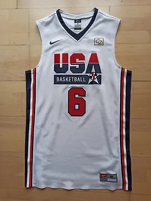 £141.40 • Buy LeBron James Nike Dream Team USA 1992 Throwback AUTHENTIC Jersey Jersey White M