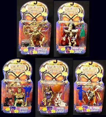 Skeleton Warriors Set Of 5 New 1994 Aracula Baron Dark Dr Cyborn Amricons • $199.99