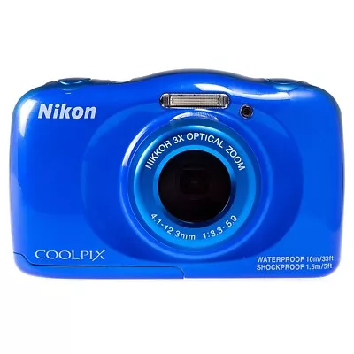 Nikon COOLPIX S33 Waterproof / Underwater Digital Camera - 13.2MP / Full HD • $99.99