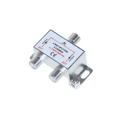 2-Way Coaxial Cable Splitter 5-2300 MHz For RG6 RG59 TV Antenna Multi-Pack LOT • $6.59