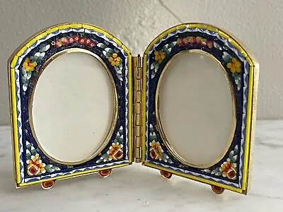 Vintage Miniature Micro Mosaic Small Double Picture Frames • $45