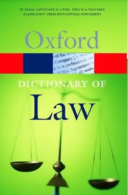 A Dictionary Of Law (Oxford Paperback Reference)-Elizabeth A. Martin Jonathan  • £3.51