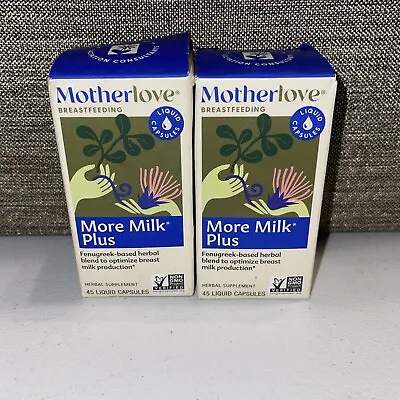 Lot Of 2 : Motherlove More Milk Plus Lactation  45 Caps EXP: 10/26 + • $19.89