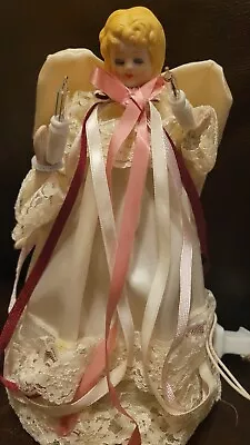 Vintage 10 Light Angel Porcelain Head Tree Topper • $10