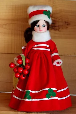 Vintage Effanbee Christmas Doll With Holly And Kaiser Stand • $44.99