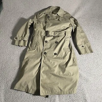 Military DSCP Valor Collection Coat 36 R All Weather Trench Coat Khaki Distress • $23.99