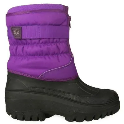Ladies Winter Snow Boots  Zip Up Waterproof Thermal Muck Stable Ankle Fur Shoes • £26.99