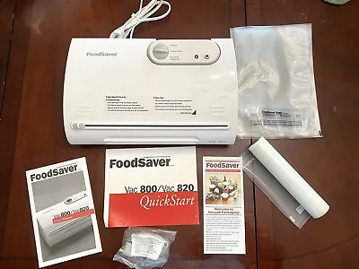 $28 • Buy FoodSaver VAC 800 Food Vacuum Sealer ~ Partial Roll, Bag’s & User Manuals Incl.