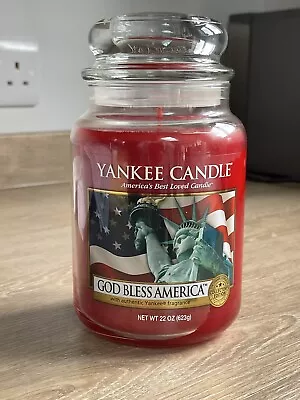 God Bless America Deerfield Yankee Candle Large Jar 22OZ • £29