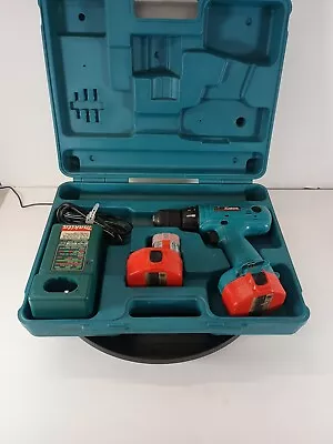 Makita 3/8   Drill Driver Set -  Hard Case 2 Batteries Charger 6233D • $35.81