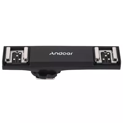 Dual Hot Shoe Flash Speedlite Bracket Splitter For Nikon D750 D7200 D7100 R9A4 • $19.99