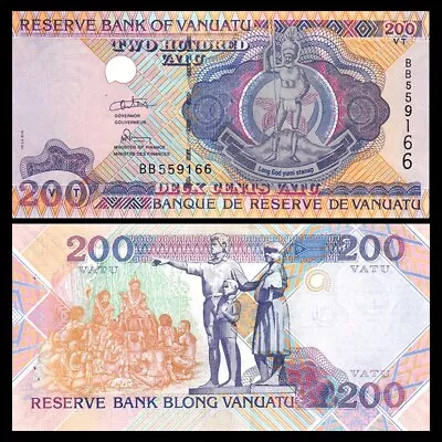 Vanuatu 200 Vatu 1995 P-8b UNC • $5.29