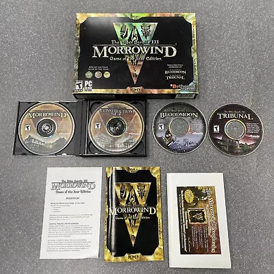 Excellent Condition-  Elder Scrolls 3 Morrowind Game Of The Year Edition Pc F/S • $69.99