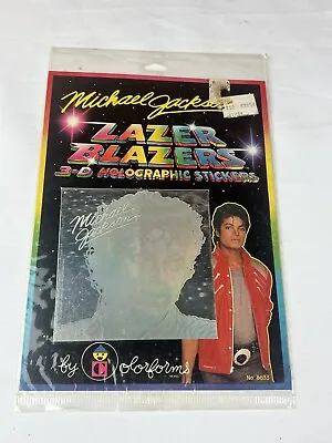 Vintage 1984 MICHAEL JACKSON Lazer Blazer 3-D Holographic Sticker  • £7.71